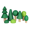 Picture of 7Pcs Wooden Tree Toy Set Wooden Forest Various Sizes Natural Woodland Trees Creative Children's Arts Toy